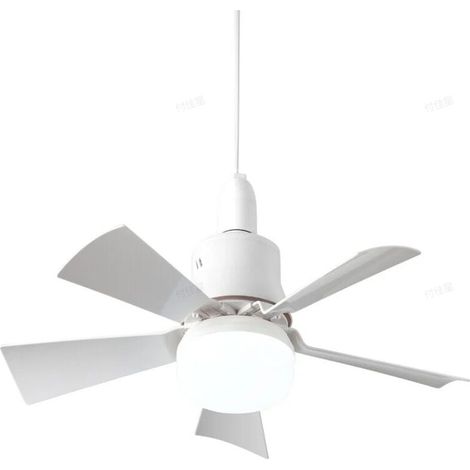 Deckenventilator mit Fernbedienung, leise, 5 Flügel, Deckenleuchte, E26, Deckenventilator, Sommer/Winter, Schlafzimmer, Esszimmer, Weiß (1/4)