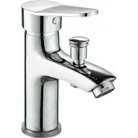 Verchromte Einloch-Badewannen-/Duscharmatur mit Einhebelmischer. Modernes und funktionales Design fürs Badezimmer. (1/4)