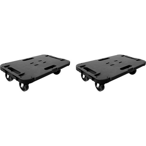 Plataformas con ruedas 2 unidades polipropileno negro 300 kg vidaXL (1/5)
