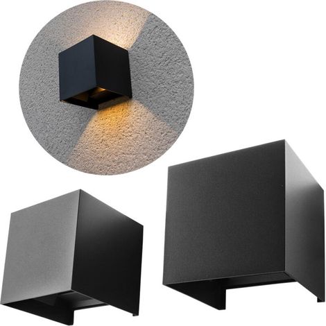 AMXCNOY 2 appliques murales LED pour intérieur et extérieur – 12 W – lumière chaude 3000 K – variateur compatible – angle de faisceau réglable – étanchéité IP65 (1/5)
