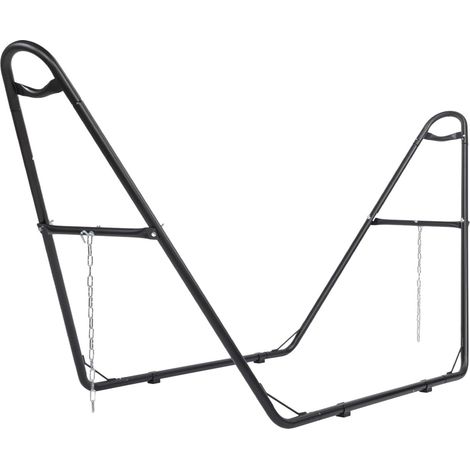 Support Hamac, Construction Robuste, Charge 250 kg, Cadre Universel en Acier pour Hamacs 2-3 m - équipé de chaînes et de Crochets - Convient pour Les Jardins, Les balcons et Les piscines (1/5)