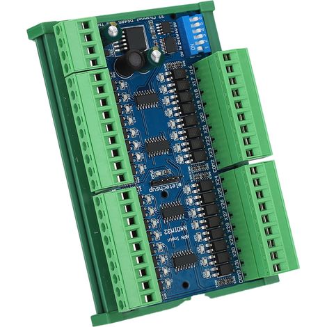 32-Kanal DIN-Schienen-isolierter RS485-Eingangscontroller, NPN-SPS-Erfassungsmodul mit Gehäuse, Low-Level-Industrieschalter. (1/5)