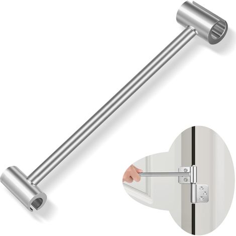 Attrezzo per la regolazione delle cerniere delle porte, per la regolazione di cerniere da 8 a 19 mm, chiave a doppia estremità, attrezzo per la regolazione delle cerniere a bandiera. (1/4)