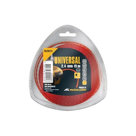 Cavo tondo in nylon per decespugliatore NLO014 2,4 mm x 15 m Antirumore MCCULLOCH