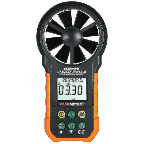 Anémomètre numérique, capteur d'anémomètre numérique LCD, volume d'air/température/humidité FK (1/5)