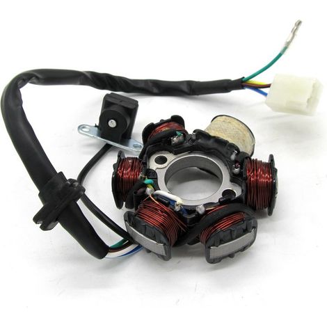 C100-6 horizontal motorcycle engine, class B, 6-pole magneto ignition, half-wave stator coil, 50/70 cm³, 90/110/125 cm³.