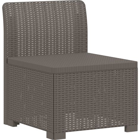 Divano da Giardino a 1 Posto Aspetto Rattan PP Grigio Chiaro vidaXL (1/5)