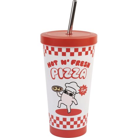 Grupo Erik: Bicchiere Termico Ketnipz  Bicchiere Acciaio Inox 550 ml, Bicchiere Thermos con Cannuccia, a doppia parete acciaio inox, BPA free, Ketnipz Gadget, Regalo Ketnipz Bean (1/5)