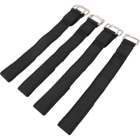 Sangle de fixation pour pelle avec boucle métallique, support de pelle pour galerie de toit de camions, remorques et motos, noir, lot de 4 (1/5)