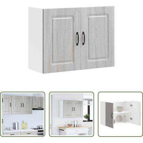 Holzwerkstoff -  Küchen-Hängeschrank Kalmar Grau Sonoma Holzwerkstoff (1/5)