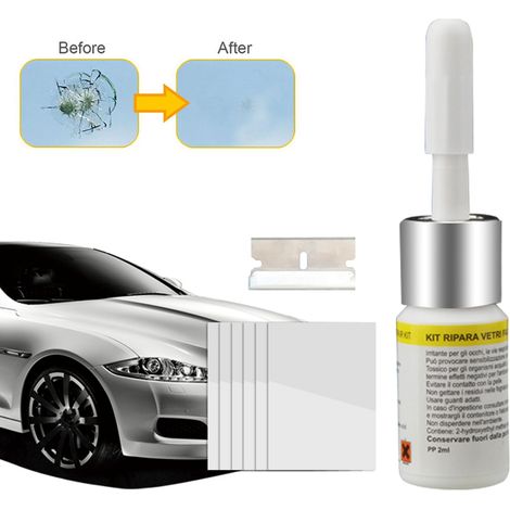Kit de réparation pare-brise voiture : polisseur verre, outil anti-rayures et fissures, kit complet pour vitres et windshield (1/5)