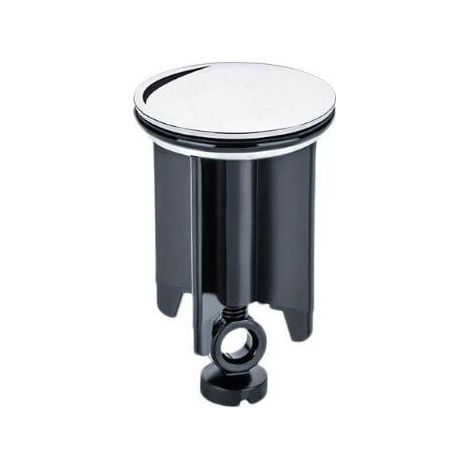 Bouchon Lavabo Universel 40mm - Bouchon d'Évier en Laiton chromé avec Caoutchouc - Couvercle Lavabo Églable en Hauteur - Anti-calcaire - Bouchon de Vidange Chromé pour Lavabo (1/5)