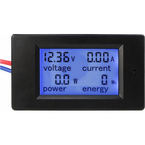 Voltmetro con display LCD, indicatore tester amperometro da 12 V, alimentatore digitale di tensione e corrente CC 6,5-100 V 100 A, multimetro volt-amperometro-watt (1/4)