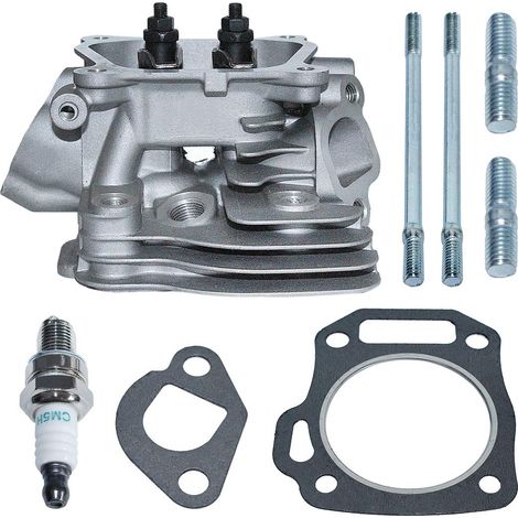 Cylinder Head Assembly with Carburetor Muffler Bolt Gasket for Honda GX160 GX200 5.5 6.5 HP Engine Replace 12210-ZL0-405 (1/5)