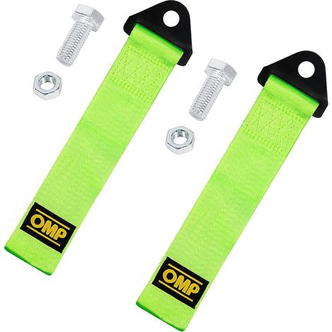2 Pièces Voiture Remorque Corde, Sangle de Remorquage, Sangle Remorquage Voiture Universal, pour Pare Chocs Avant et Arrière (Vert) (1/5)
