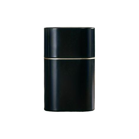 Caja de té portátil de acero inoxidable, negra (1/2)