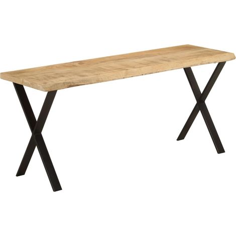 Bank Baumkante 105 cm Massivholz Mango vidaXL (1/5)