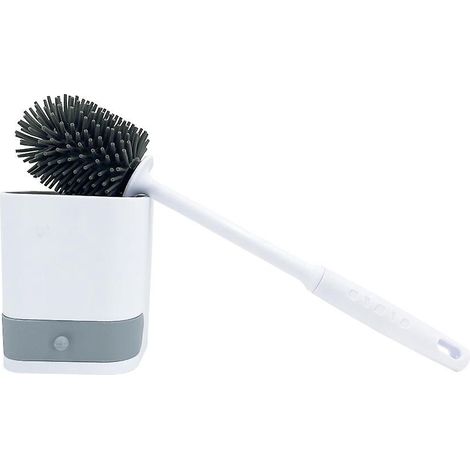 brosse Wc Suspendue Avec Poils En Silicone Avec Support Amovible, Pincette Cache, Crochet Adhsif Pour Salle De Bain Ou Wc D'invits (1/4)