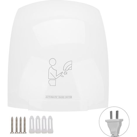 Sèche-mains mural automatique à capteur infrarouge 250V pour salle de bain (1/5)