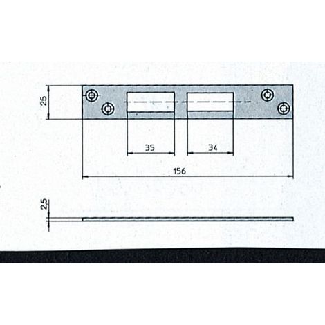 CONTROPIASTRA IN FERRO ART. 06232.01 CISA