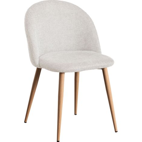 Set di 2 sedie da pranzo imbottite e in acciaio Kana SKLUM