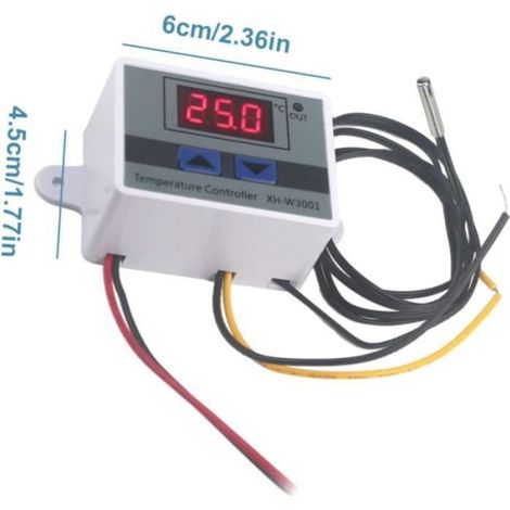Contrôleur de température numérique Dispositif de commande de température de thermostat 220V, fournitures industrielles, (1/4)