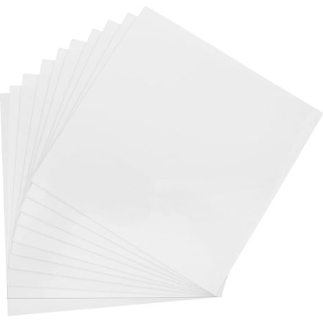 Carrelage Adhésif Cuisine 10 Pièces Autocollants Carrés Auto-Adhésifs Résistants à L'Eau en PVC Blanc 20X20 CM pour Décoration Murale Salle de Bain (1/5)
