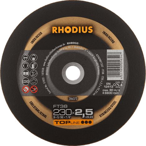 RHODIUS FT38, 25 Stück, 230 x 2,5 mm, Trennscheibe (1/2)
