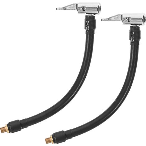 2 tubos extensores de aire negros antidesgaste para inflado de coches (1/2)