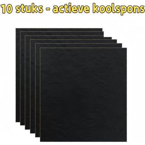 Lot de 10 filtres à charbon actif pour litière pour chat – Filtres anti-odeurs de remplacement – Noir (1/5)