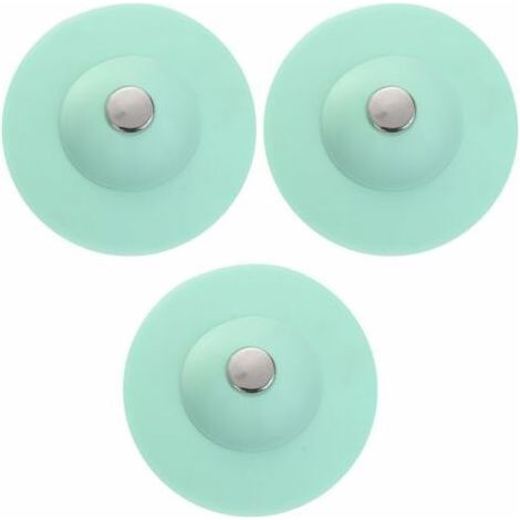 Passoire d'évier 2 en 1, passoire flexible en silicone pour douche/baignoire/évier de cuisine/siphon de sol, verte (1/5)