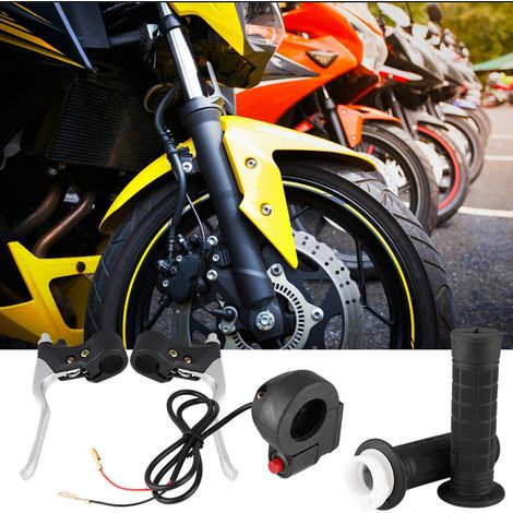 Lenkergriffe + Start/Stop-Schalter + Gasgriff und Bremshebel für Mini Pocket Bike, Komplettset. (1/5)