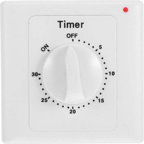 Interrupteur Minuterie Compte à Rebours 60 Minutes Etanche pour Salle de Bain Ventilateur Éclairage