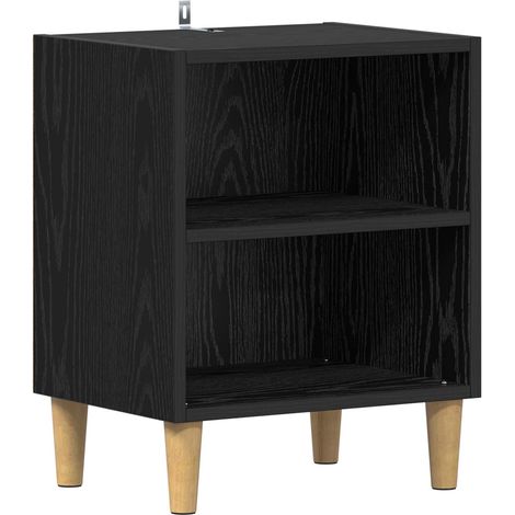 Mueble cama Roble Negro 40 x 30 x 50 cm Madera de ingeniería vidaXL