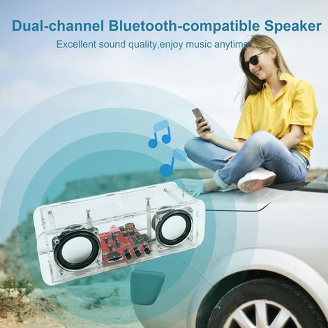 Compatible Speaker Soldering Kit, Stereo Amplifier Speaker DIY Electronics Kit, Soldering Project Speaker Kit
