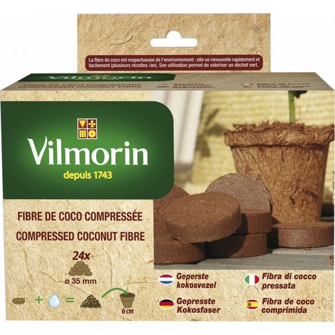 Vilmorin 24 comprims de fibre de coco comprim, 35 mm