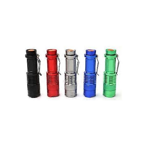 Rote LED-Taschenlampe, wasserfest, zoombar, für Nachtsicht und Outdoor-Aktivitäten, verschiedene Leuchtmodi, Gehäuse aus Aluminiumlegierung