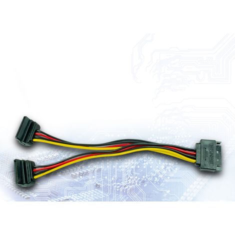 Inter-Tech 88885532 cable de SATA 0,15 m SATA de 15 pines 2 x SATA de 15 pines