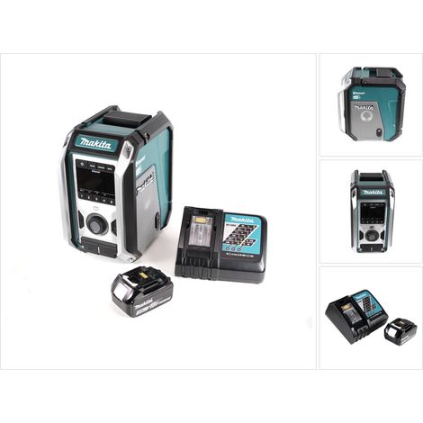 Makita DMR 115 RF1 Akku Baustellenradio 12V - 18V  Bluetooth DAB+ IP65 + 1x Akku 3,0 Ah + Ladegerät (1/5)