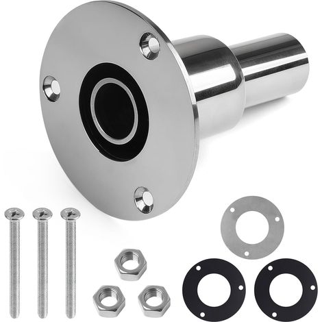 Raccord de Échappement Chauffage Diesel-24mm, D'échappement Traversant en Acier Inoxydable 316 pour Chauffage de Stationnement, Tuyau de Échappement la Coque pour Bateau Voiture Camions, Droite (1/5)