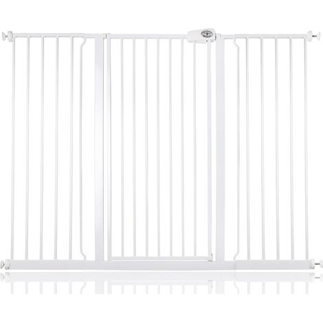 Bettacare Child and Pet Gate, 139.8cm - 147.4cm, White, Extra Tall Gate 104cm in Height, Pressure Fit Stair Gate