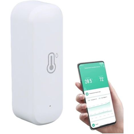 Tuya Intelligent Temperature and Humidity Sensor, Mini Smart Home, Temperature and Humidity Measurement with Battery--DTEKGAZ