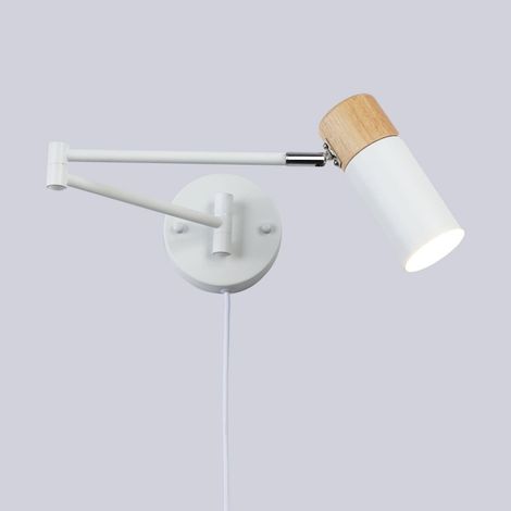 Aplique De Pared Extensible Con Cable Y Enchufe "Logan" - (1/5)