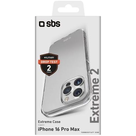 SBS Extreme X2 Transparent Handyhülle für iPhone 16 Pro Max