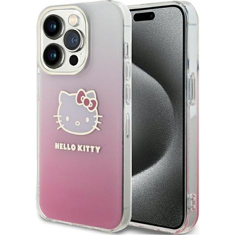 Funda para iPhone 14 Pro Hello Kitty con degradado rosa electrostático (1/5)