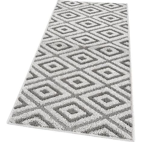 Tapis de cuisine antidérapant 50x190 cm – Losanges 3D en polypropylène – Dos en caoutchouc pour stabilité – Lavable à 30°C (1/4)