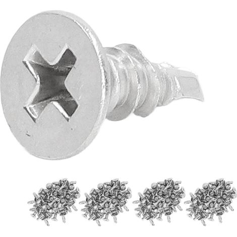 Kit de 200 vis autoperceuses à tête fraisée cruciforme en acier inoxydable, longueur 13 mm, filetage M4.8-16 (1/5)