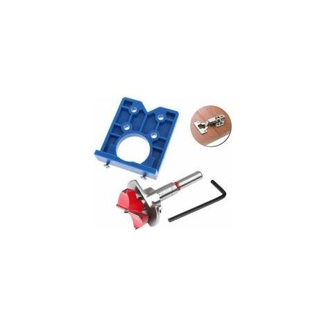35mm Hinge Jig Set of Concealed Hinge Drill Bits Drilling Guide Tools for Cabinet Hinges and Mounting Plates, For Woodworking (1/5)