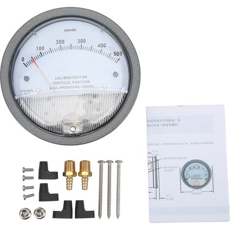 Differential Pressure Gauge Dial High Accuracy 1/8in NPT Aluminium for Electronics (1/5)