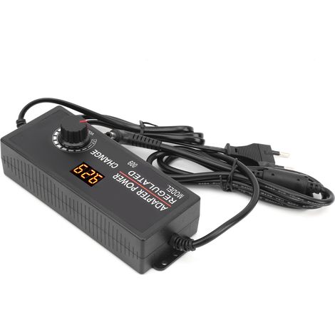 Régulateur de tension CC 9-24 V 5 A avec alimentation réglable et prise secteur 110-240 V. (1/5)